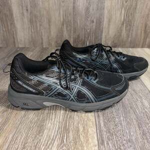 Asics Gel Venture 6 T7G1N Mens US Size 7.5 Black Gray Blue Running Sneaker Shoes
